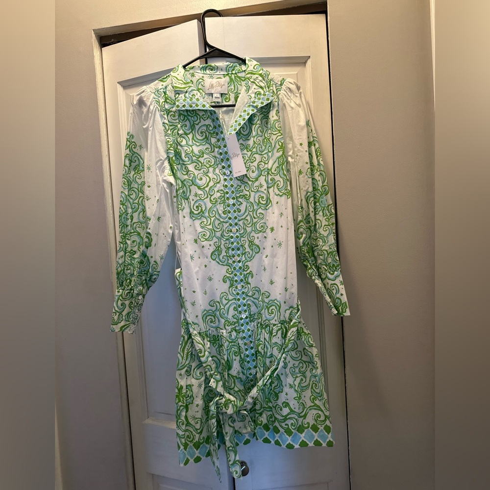 NWT LILLY PULITZER DRENA DRESS SIZE 8 RESORT WHITE SOL MATES ENGINEERED DRESS
